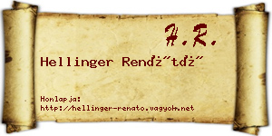 Hellinger Renátó névjegykártya